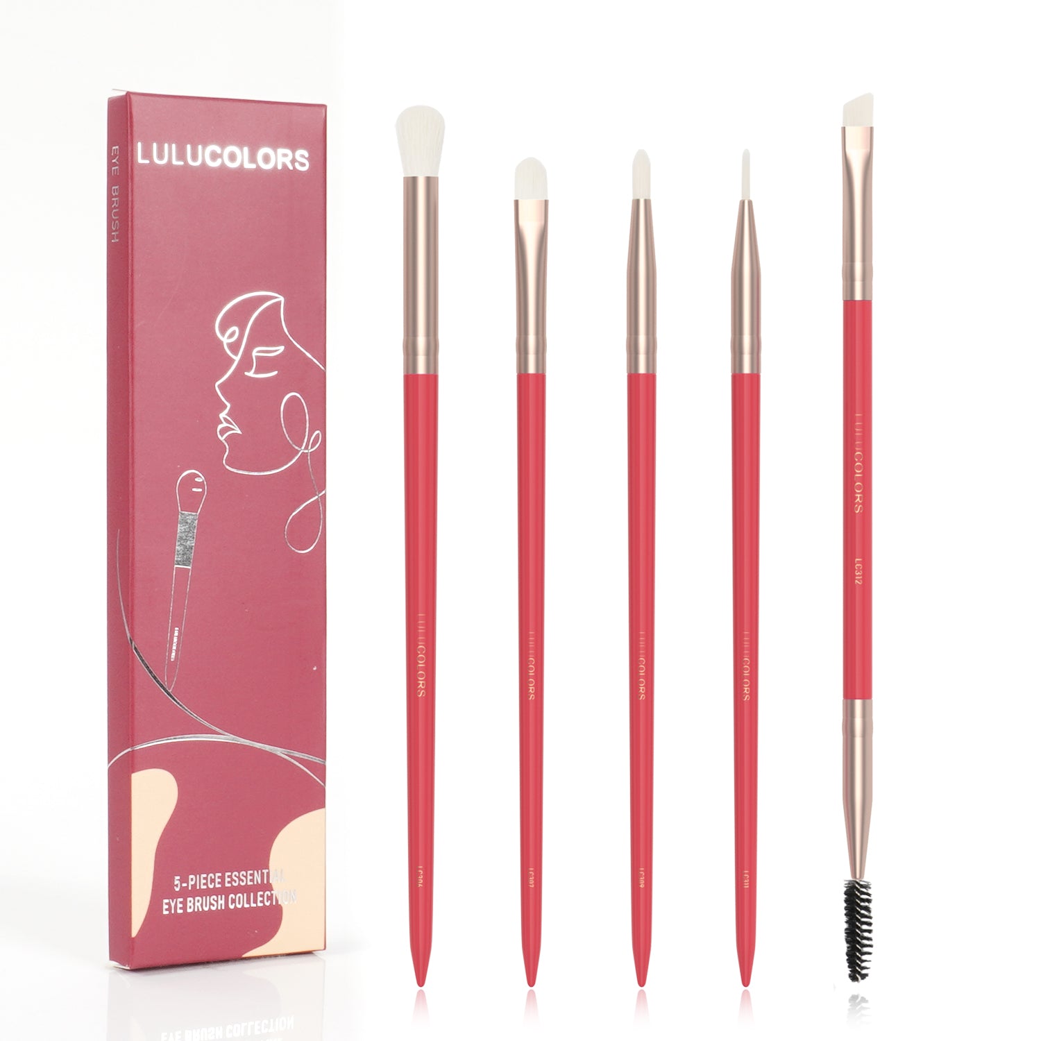 LULUCOLORS 5 PCS EYE BRUSH SET FOR EYE MAKEUPS