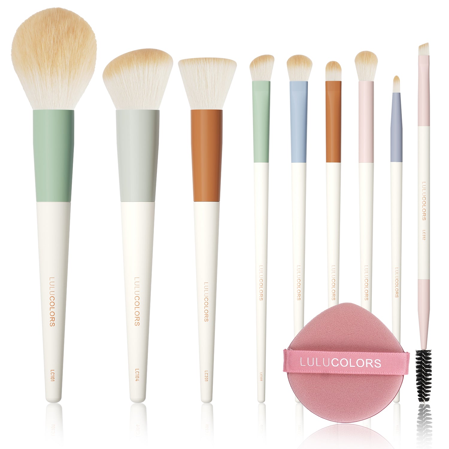 9-Piece Makeup Brush Set with Makeup Sponge