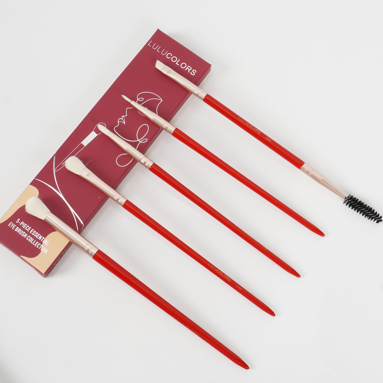 LULUCOLORS 5 PCS EYE BRUSH SET FOR EYE MAKEUPS